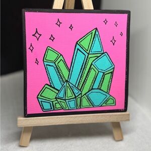 Vibrant Crystal Art Painting on Canvas